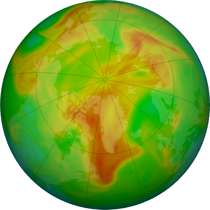 Arctic ozone map for 27 May 2018